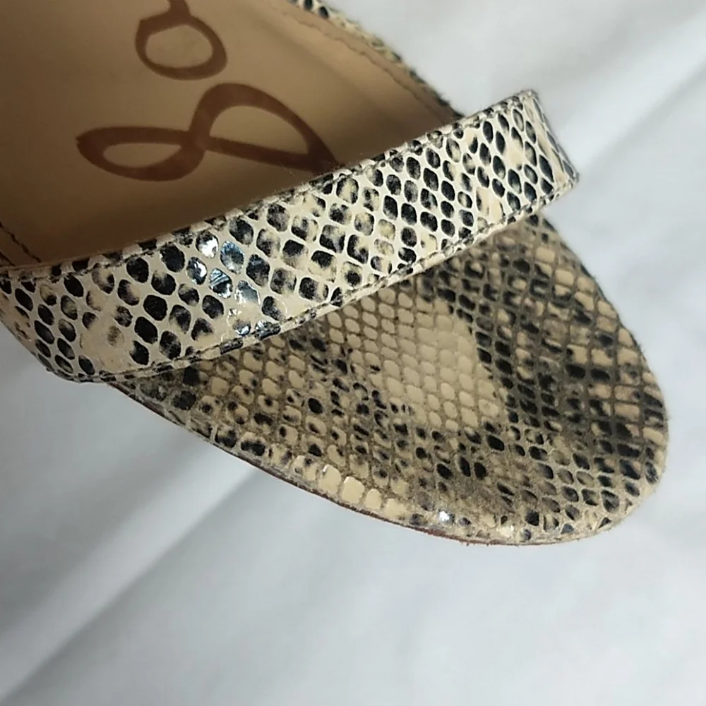 Sam Edelman Snakeskin Strappy Heels Sandals